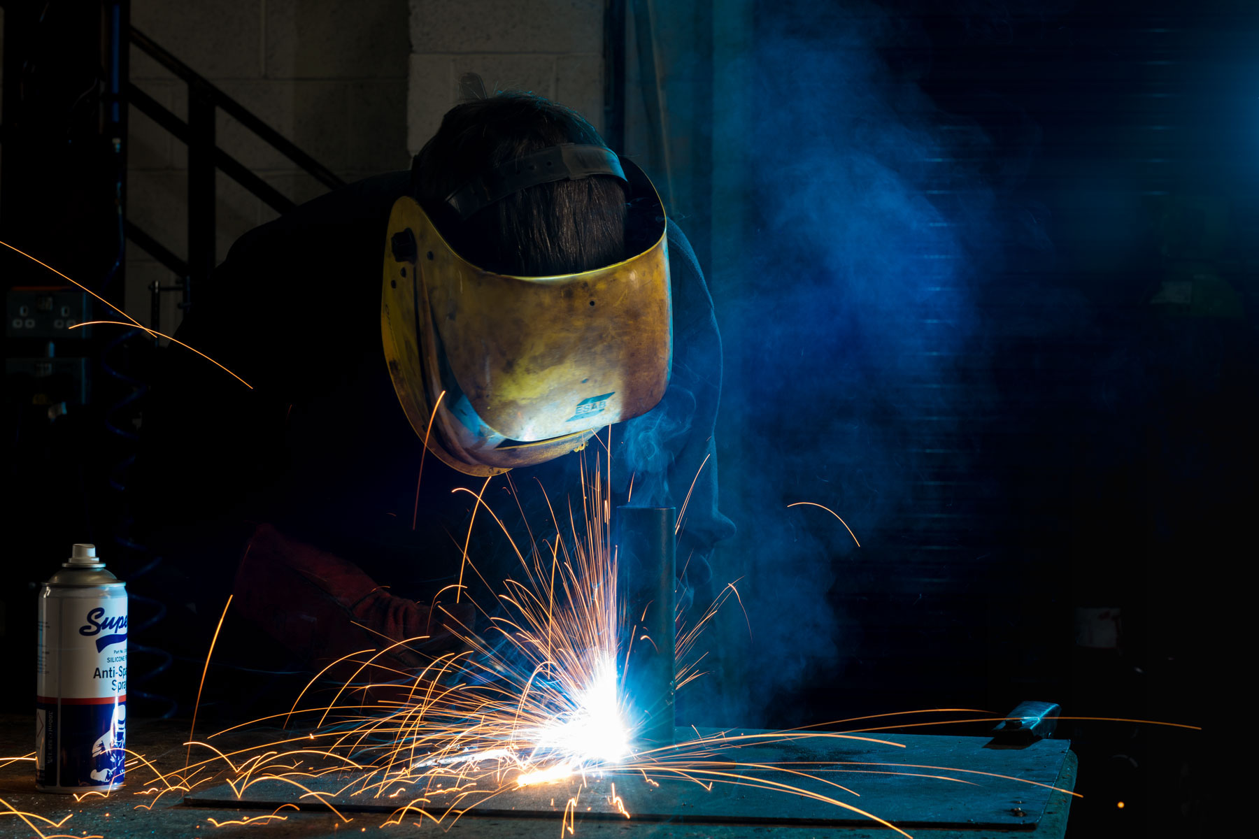 welder at work. Industrial photography 